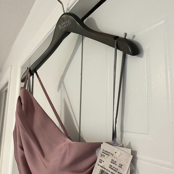 NWT Vera Wang Quartz Bridesmaid Formal Dress Mauve Light Purple - Picture 5 of 14